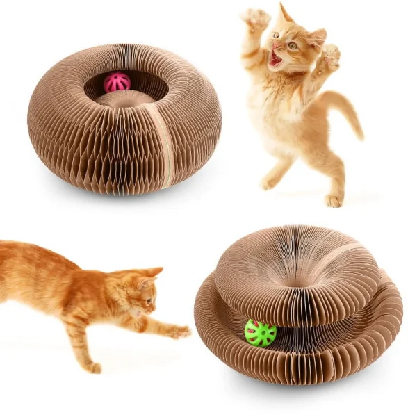 Magic Foldable Cat Scratch Board with Bell - Image 6