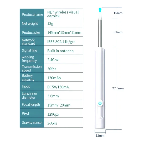 Smart Visual Ear Otoscope Endoscope Wax Removal Tool - Image 10
