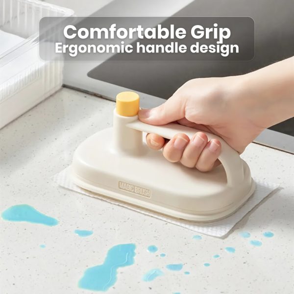 Multi-Use Kitchen & Bathroom Cleaning Sponge Brush with Handle - Image 2