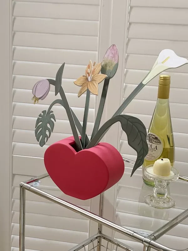 Pink Love Ceramic Vase - Image 5